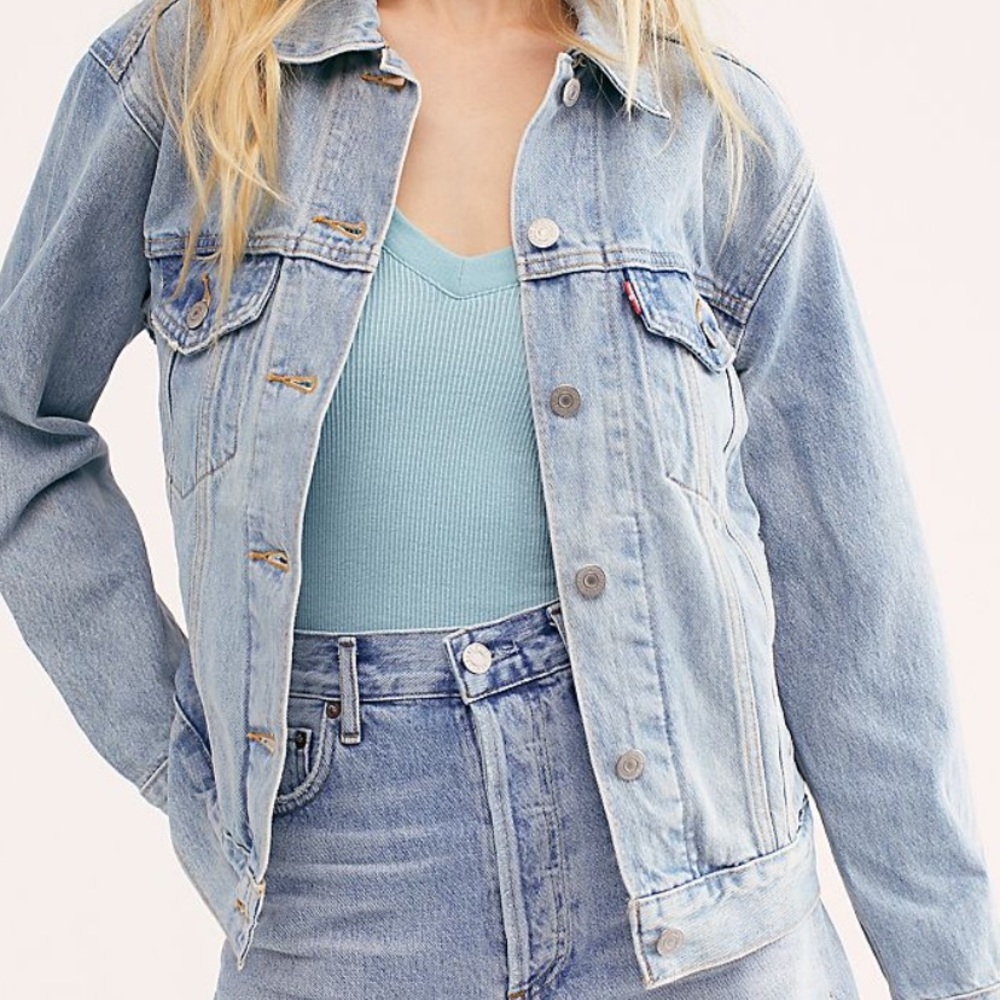 Levi’s: Ex Boyfriend Trucker Denim Jacket, M - Picture 1 of 2